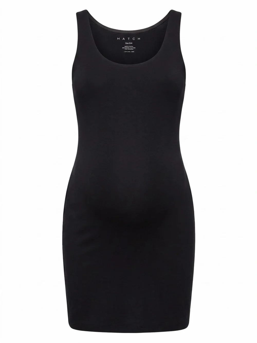 HATCH Black Scoop Neck Maternity Tank Dress